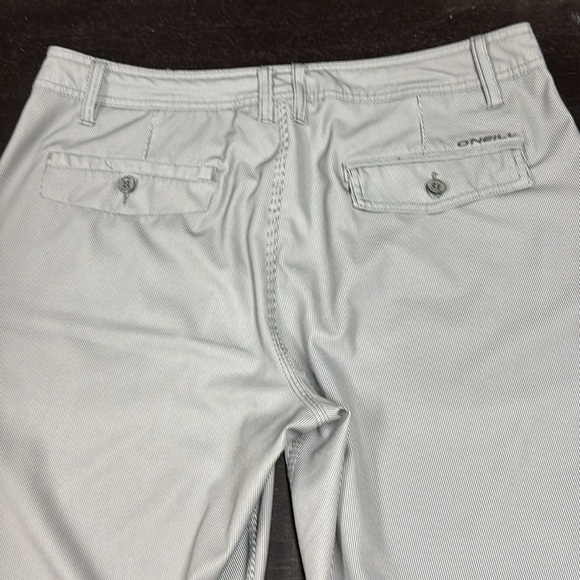 O’Neill hybrid, swim trunk flat front shorts subtle pinstripe gray 34 - Picture 8 of 15